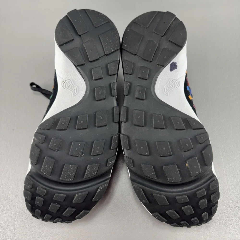 Nike Air Footscape Woven Black Rainbow Multi Color Streetwear Shoes Womens Sz 11